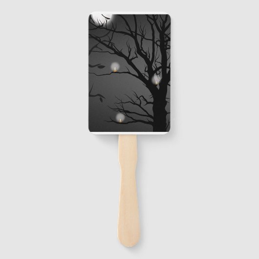 Éventail Élégant Goth Dark Mariage forestier enchanté (Dos)