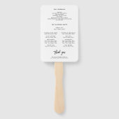 Éventail Élégant Jardin botanique Programme de mariage du p (Dos)