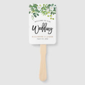 Éventail Élégant Jardin botanique Programme de mariage du p (Devant)