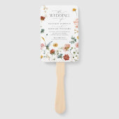 Éventail Elégant Jardin Fleurs Aquarelle Programme Floral (Devant)