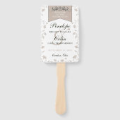 Éventail Élégant Livre noir Tan Chapitre Programme de maria (Devant)