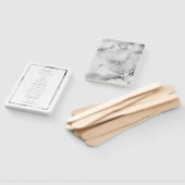 Éventail Elégant marbre d'aquarelle noir et blanc (Non-assemblé)