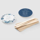 Éventail Élégant Mariage de couronne bleu floral (Non-assemblé)