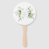 Éventail Élégant Mariage de feuillage Eucalyptus Vert Sage (Devant)