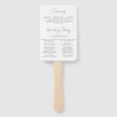 Éventail Élégant Mariage Fleur sauvage (Dos)