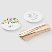 Éventail Élégant Mariage Floral (Non-assemblé)