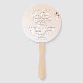 Éventail Élégant Mariage Floral moderne Blush Beige Orange (Dos)