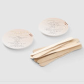 Éventail Élégant Mariage Floral moderne Blush Beige Orange (Non-assemblé)