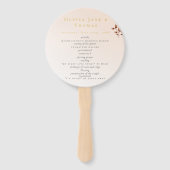 Éventail Élégant Mariage Floral moderne Blush Beige Orange (Devant)