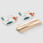 Éventail Élégant Mariage floral tropical (Non-assemblé)