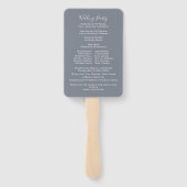 Éventail Élégant mariage Floral Watercolor Rose Programme (Dos)