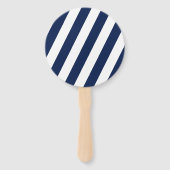 Éventail Élégant Mariage Nautique trié - Bleu Marine, Blanc (Dos)