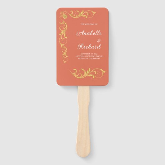 Éventail Élégant Mariage victorien (Devant)