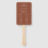 Éventail Élégant Mariage Whimsical Terracotta Ensemble de v (Dos)