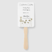 Éventail Élégant minimalisme floral or doux intemporel (Dos)