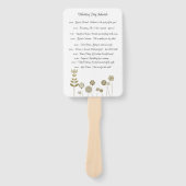 Éventail Élégant minimalisme floral or doux intemporel (Devant)