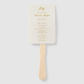 Éventail Elegant Minimalist Modern Islamic Wedding Program (Devant)