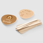 Éventail Élégant minimaliste Boho Rainbow Baby Annonce (Non-assemblé)