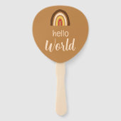 Éventail Élégant minimaliste Boho Rainbow Baby Annonce (Devant)