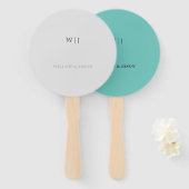 Éventail Élégant minimaliste mariage (Devant et derrière)