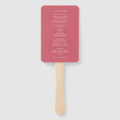 Éventail Élégant minimaliste rose profond (Dos)