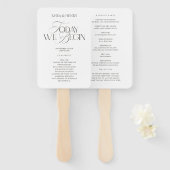 Éventail Elegant Modern Wedding Ceremony Program  (Devant et derrière)