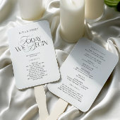 Éventail Elegant Modern Wedding Ceremony Program 