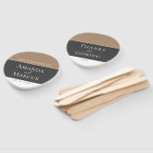 Éventail Élégant moderne gris beige Mariage (Non-assemblé)