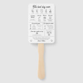 Éventail Élégant Moderne Programme de Mariage Infographique (Dos)