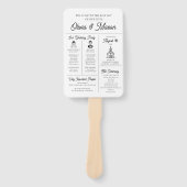 Éventail Élégant Moderne Programme de Mariage Infographique (Devant)