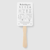 Éventail Élégant Moderne Programme de Mariage Infographique (Dos)