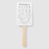 Éventail Élégant Moderne Unique Programme de Mariage Infogr (Dos)