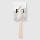 Éventail Élégant Monogramme moderne Programme de mariage ph (Devant)