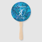 Éventail Elégant Ocean Blue 30 et Flirty Birthday (Dos)