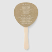 Éventail Élégant Pays Kraft Programme de mariage Modèle (Dos)