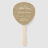 Éventail Élégant Pays Kraft Programme de mariage Modèle (Devant)