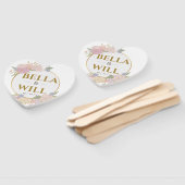 Éventail Elegant Peony Lily Mariage Rose (Non-assemblé)