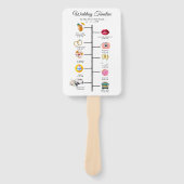 Éventail Elegant Photo Modern Wedding Program Hand Fan (Devant)