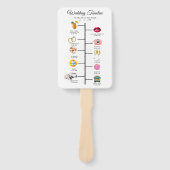 Éventail Élégant Photo Programme de mariage moderne Ventila (Devant)