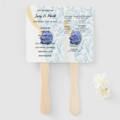 Éventail Élégant programme Blue Mariage Gown (Devant et derrière)