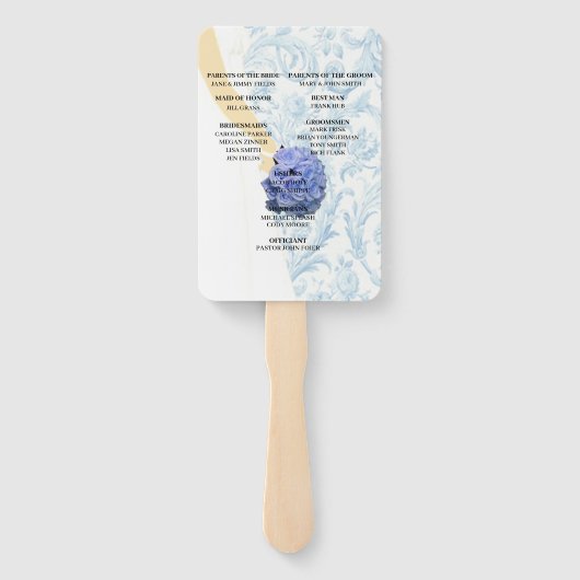 Éventail Élégant programme Blue Mariage Gown (Dos)