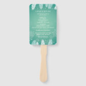 Éventail Élégant programme de cérémonie de mariage d'hiver (Devant)