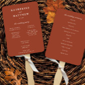 Éventail Élégant programme de cérémonie de Mariage en ivoir