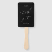 Éventail Élégant programme de cérémonie des noms personnali (Devant)