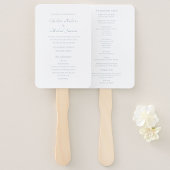 Éventail Élégant programme de cérémonie Mariage de script