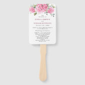 Éventail Élégant Programme de Cérémonie Mariage d'Hydrangée (Devant)