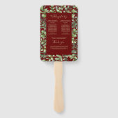 Éventail Élégant programme de cérémonie Mariage Eucalyptus (Dos)