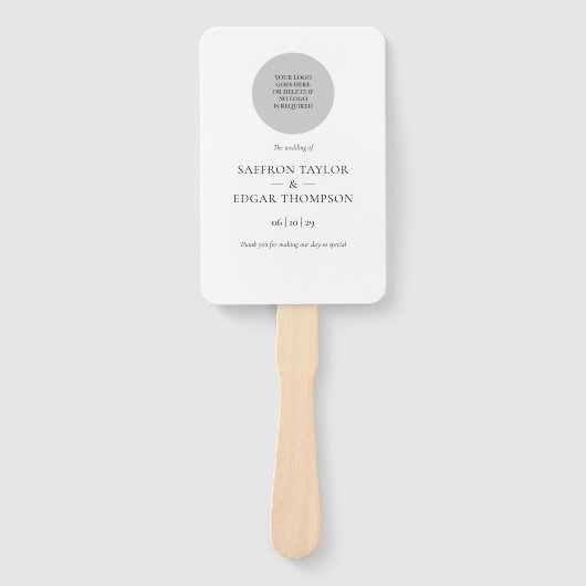 Éventail Élégant programme de logo Mariage moderne (Devant)