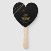 Éventail Élégant programme de mariage à encadrement géométr (Dos)