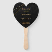 Éventail Élégant programme de mariage à encadrement géométr (Devant)